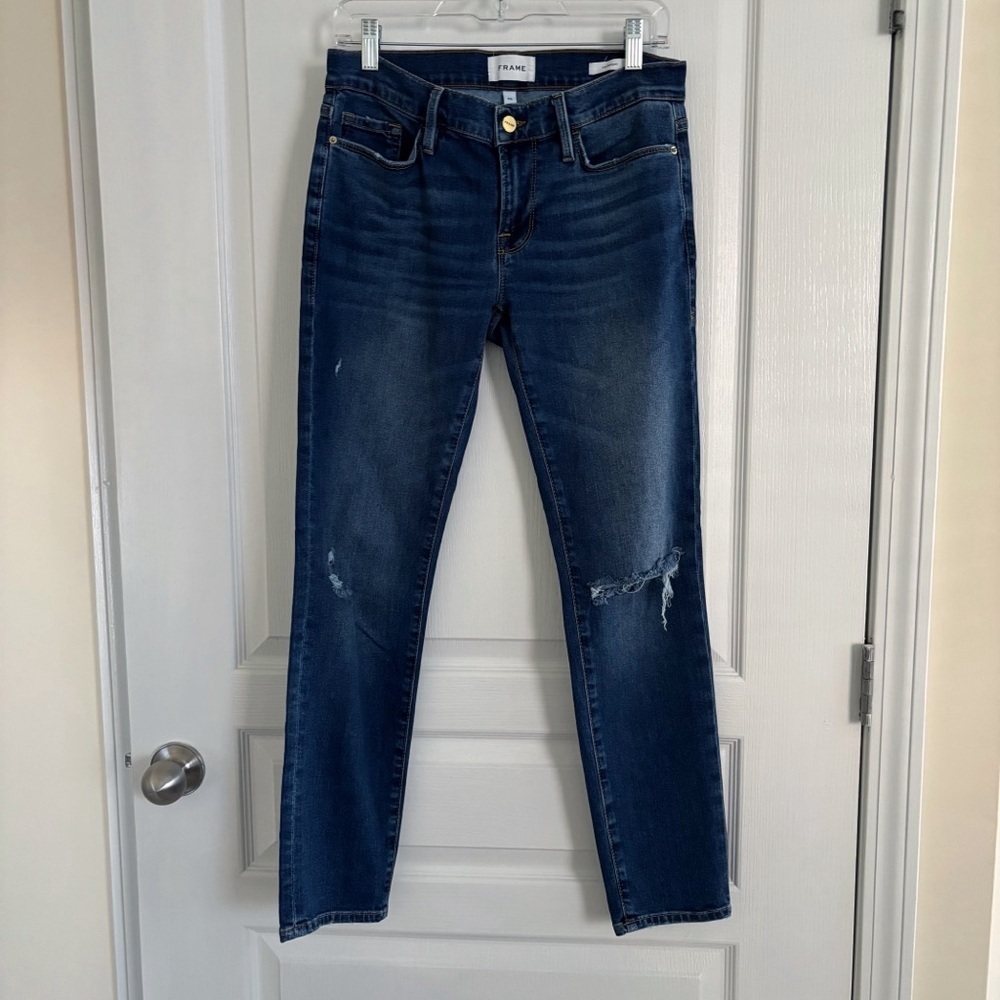 FRAME Le Garcon Eaton Blue Straight Leg Jeans Sz 25 - Picture 10 of 10